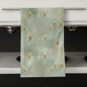 Serviette de bain à l'aquarelle de menthe douce
