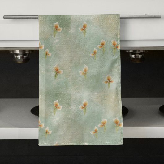 Serviette de bain à l'aquarelle de menthe douce