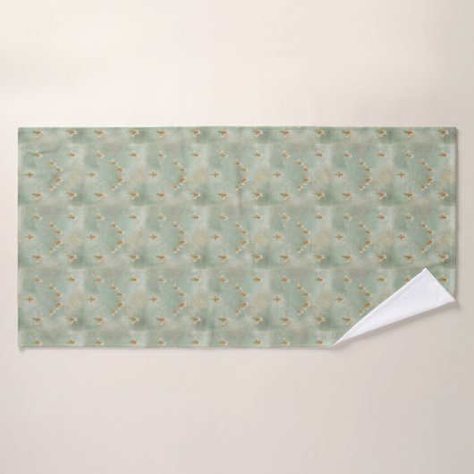 Serviette de bain à l'aquarelle de menthe douce (Serviette de bain)
