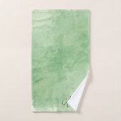 Serviette de bain à monogramme féminin écriture mo (Serviette à main)
