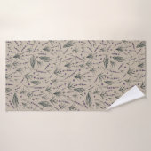 Serviette de bain à motif botanique de lavande (Serviette de bain)