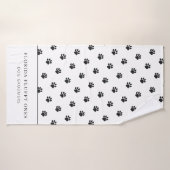Serviette de bain à motif d'empreinte de patte pou (Serviette de bain)