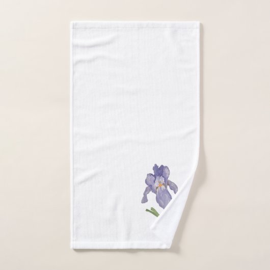 Serviette De Bain À Peinture Fleur Iris Violet (Serviette à main)