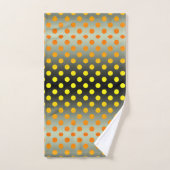 Serviette de bain à pois dégradé gris et jaune mod (Serviette à main)