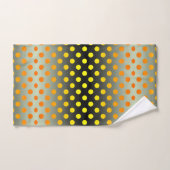 Serviette de bain à pois dégradé gris et jaune mod (Serviette à main)