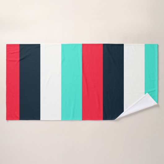 Serviette de bain à rayures de couleur mixte - Sof (Serviette de bain)