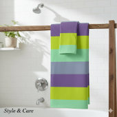 Serviette de bain à rayures de couleur mixte - Sof