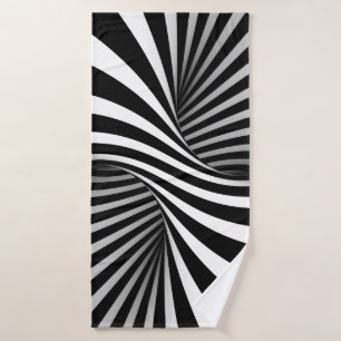 Serviette De Bain À Rayures Hypnotiques