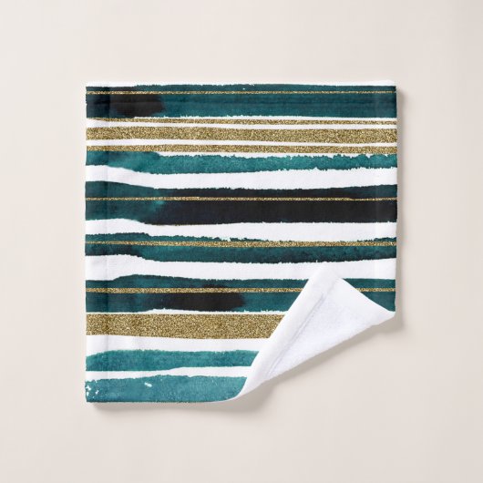 Serviette de bain à rayures parties scintillant ve (Gant de toilette)