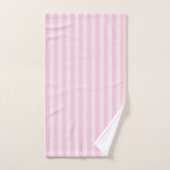 Serviette de bain à rayures roses (Serviette à main)