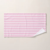 Serviette de bain à rayures roses (Serviette à main)