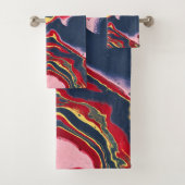 Serviette de bain abstraite colorée Sadie 1 (En situation)