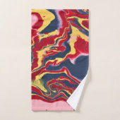 Serviette de bain abstraite colorée Sadie 1 (Serviette à main)