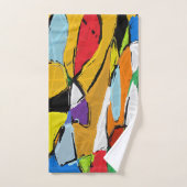 Serviette de bain Abstraite jaune (Serviette à main)
