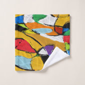 Serviette de bain Abstraite jaune (Gant de toilette)