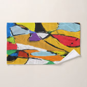 Serviette de bain Abstraite jaune (Serviette à main)