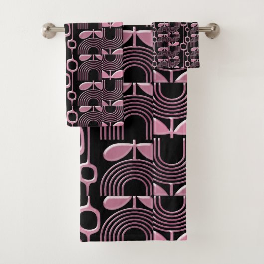 Serviette de bain Afrocentrique Art Déco Harlem Re (En situation)