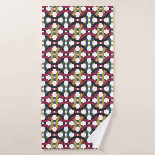 Serviette de bain Anneaux Intertissés (Serviette de bain)