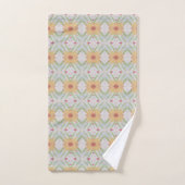 Serviette de bain Apricot Set avec rose et vert (Serviette à main)