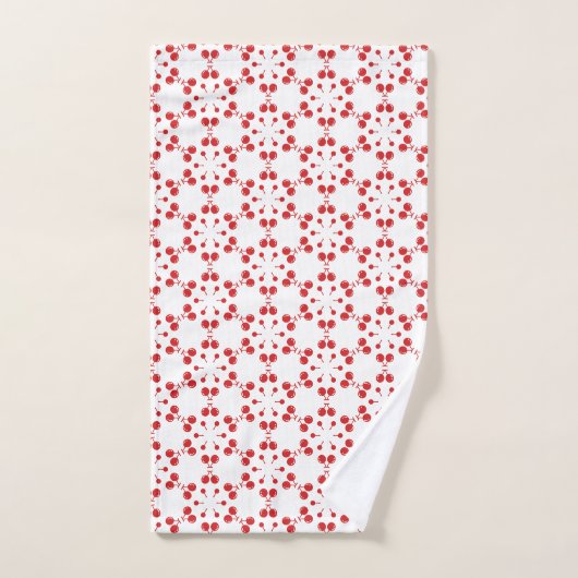Serviette de bain aux cerises rouges (Serviette à main)