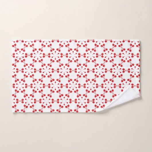 Serviette de bain aux cerises rouges (Serviette à main)