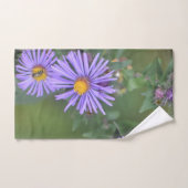 Serviette de bain aux fleurs violettes (Serviette à main)