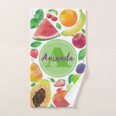 Serviette de bain aux fruits brillants juteux (Serviette à main)