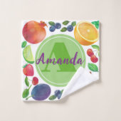 Serviette de bain aux fruits brillants juteux (Gant de toilette)