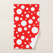 Serviette de bain aux points rouges (Serviette à main)