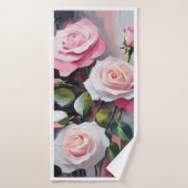 Serviette de bain aux roses (Serviette de bain)