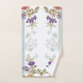 Serviette de bain aux tiges florales douces (Serviette à main)