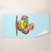 Serviette de bain avec clown heureux (Serviette de bain)
