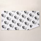 Serviette de bain avec empreinte de main pour la f (Serviette de bain)