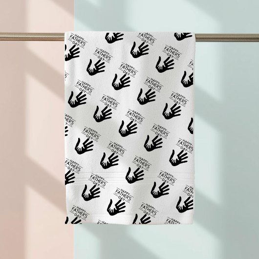Serviette de bain avec empreinte de main pour la f