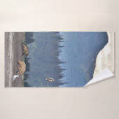 Serviette de bain avec grizzli & petits (Serviette de bain)