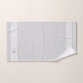 Serviette de bain avec monogramme sur nuances de g (Serviette à main)