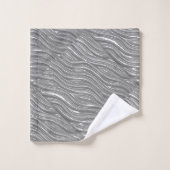Serviette de bain avec motif d'eau gris (Gant de toilette)