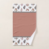 Serviette de bain avec Nature Print, cuivre (Serviette à main)