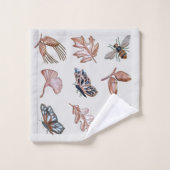 Serviette de bain avec Nature Print, cuivre (Gant de toilette)