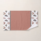 Serviette de bain avec Nature Print, cuivre (Serviette à main)
