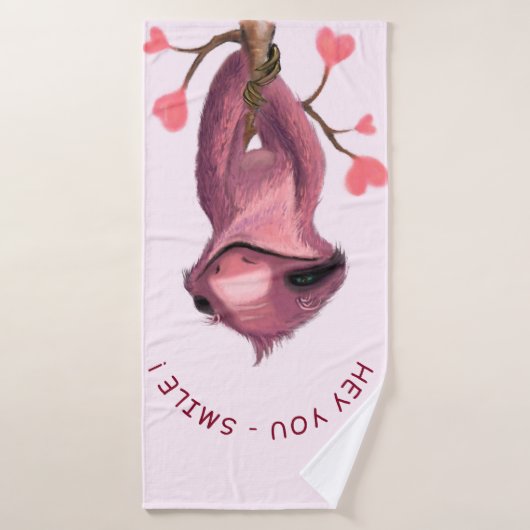Serviette de bain avec texte accrocheur Paresseux (Serviette de bain)