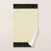 Serviette de bain beige clair et noir Sunflower (Serviette à main)