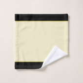 Serviette de bain beige clair et noir Sunflower (Gant de toilette)