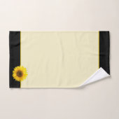 Serviette de bain beige clair et noir Sunflower (Serviette à main)