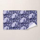 Serviette de bain bleu et blanc lapin Dedham (Serviette à main)