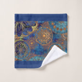 Serviette de bain bleu et or céleste Set personnal (Gant de toilette)
