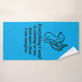 Serviette de bain bleue citation affirmation manif (Serviette de bain)