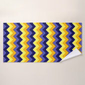 Serviette de bain Blue Yellow Gold Chevrons (Serviette de bain)