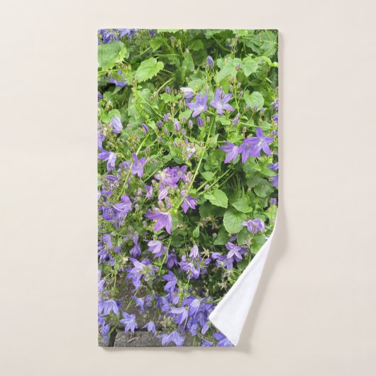 Serviette de bain botanique à fleur sauvage violet (Serviette à main)