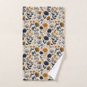 Serviette de bain botanique Navy & Ochre (Serviette à main)
